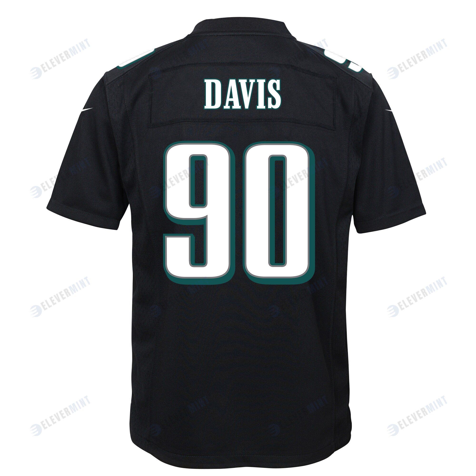 Jordan Davis 90 Philadelphia Eagles Super Bowl LVII Champions 2 Stars Youth Game Jersey - Black
