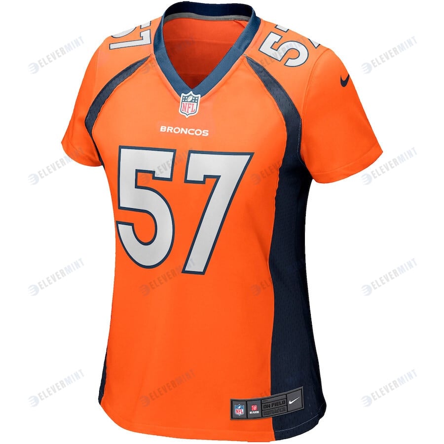 Tom Jackson 57 Denver Broncos Women Game Retired Jersey - Orange
