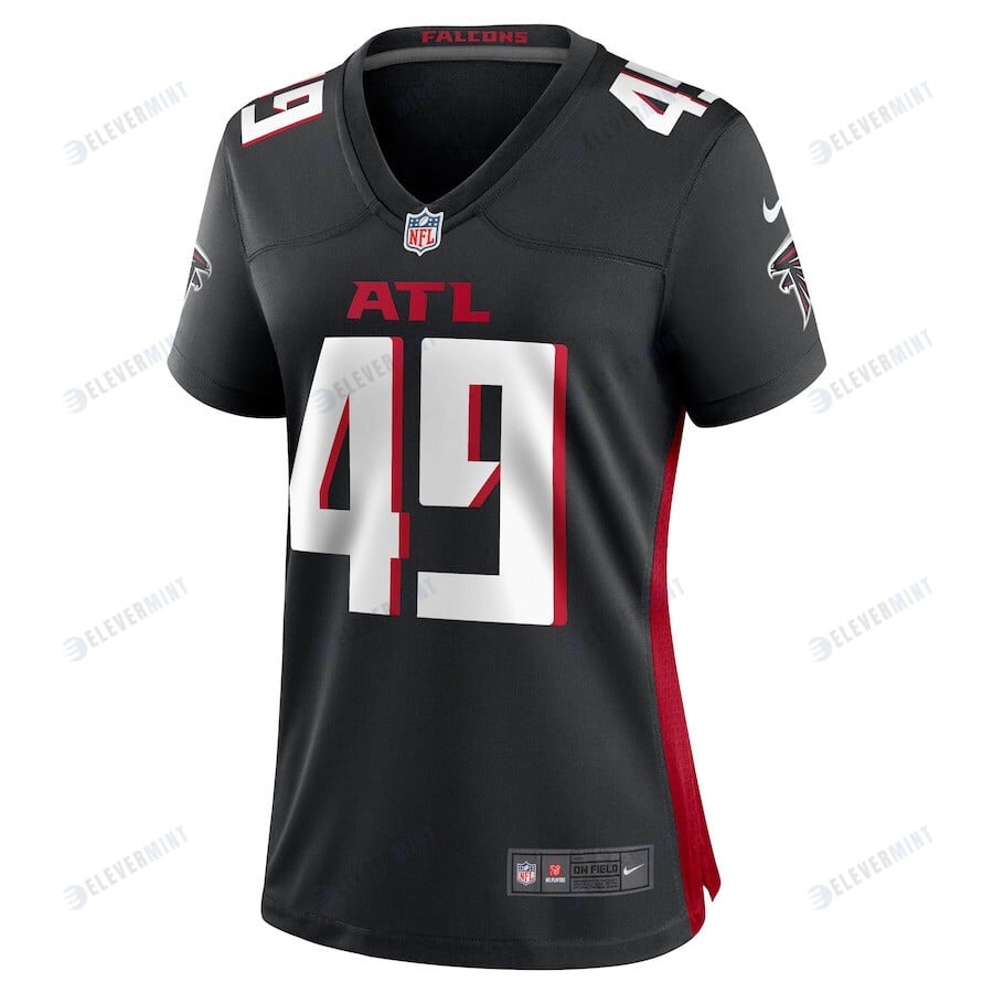 Liam McCullough 49 Atlanta Falcons Game Women Jersey - Black
