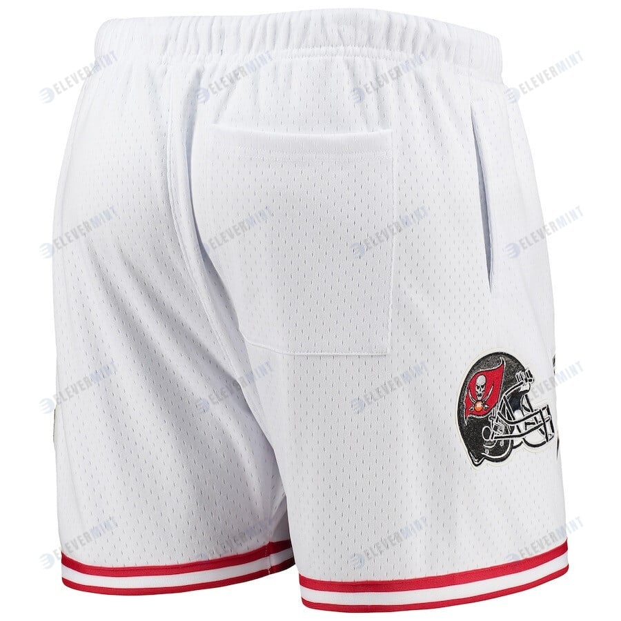 Tampa Bay Buccaneers Logo Team White/Red Mesh Shorts - Men