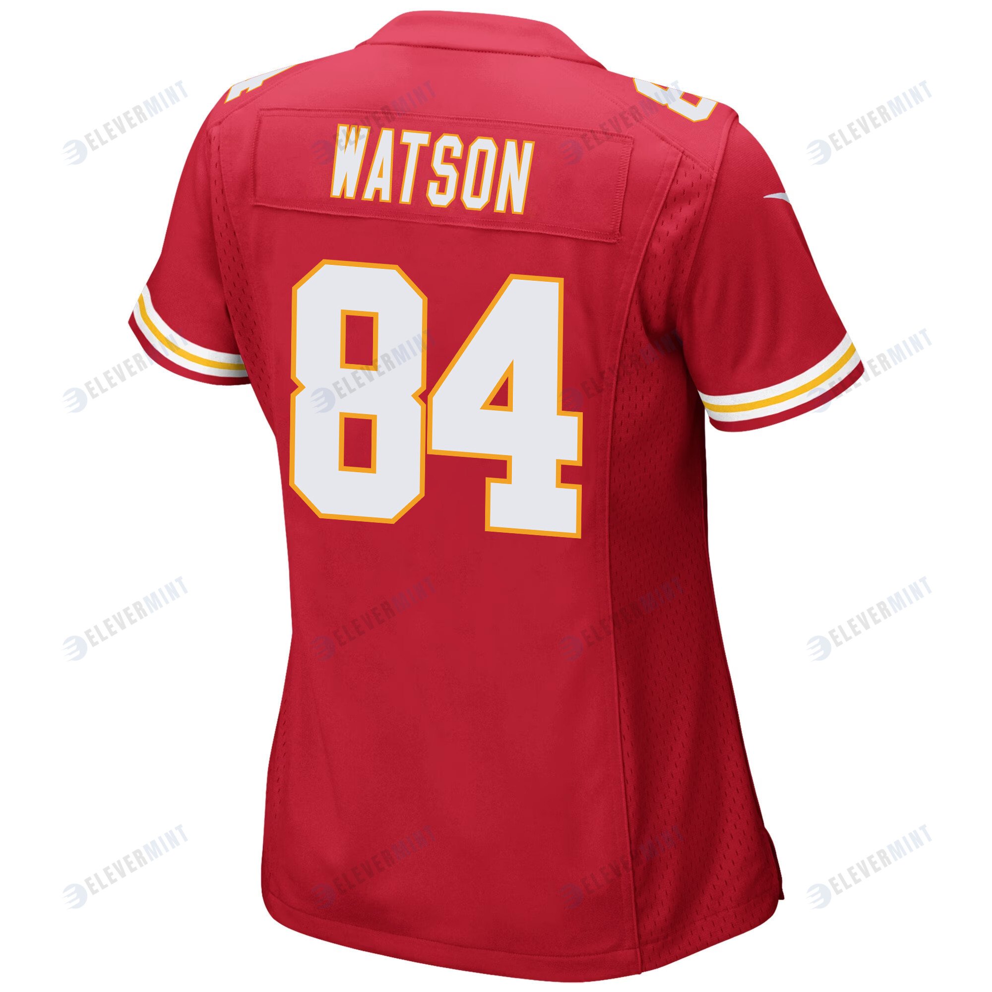 Justin Watson 84 Kansas City Chiefs Super Bowl LVII Champions 3 Stars Women Game Jersey - Red
