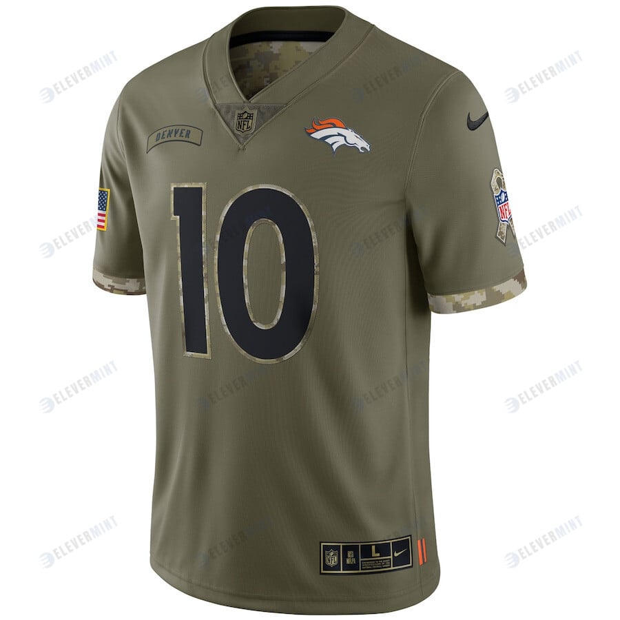 Jerry Jeudy Denver Broncos 2022 Salute To Service Limited Jersey - Olive