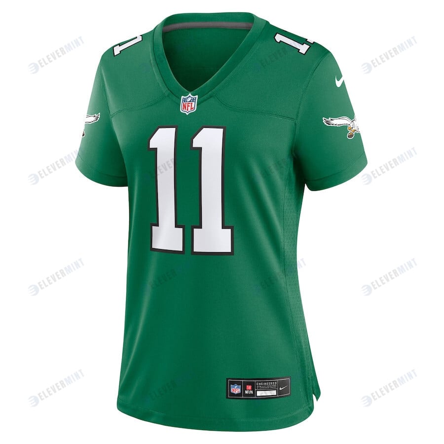 A.J. Brown 11 Philadelphia Eagles Alternate Game Women Jersey - Kelly Green