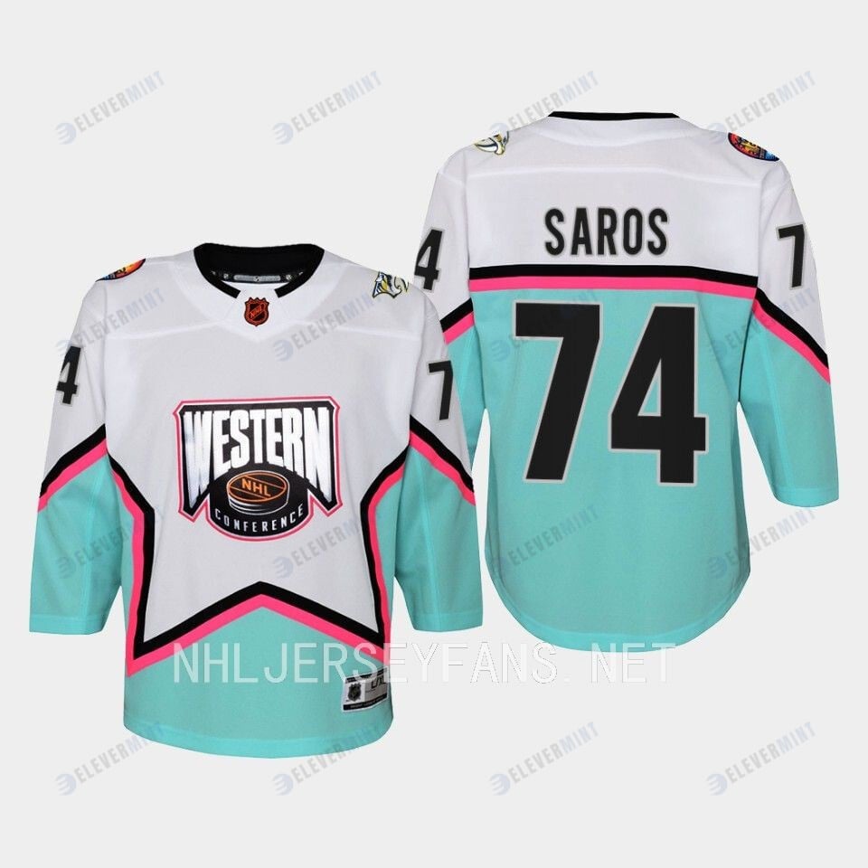 Juuse Saros 74 Nashville Predators 2023 All-Star Game Jersey White Equipment