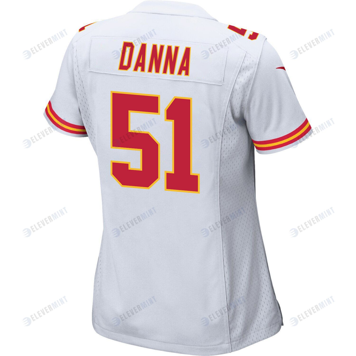 Mike Danna 51 Kansas City Chiefs Super Bowl LVII Champions 3 Stars Women Game Jersey - White
