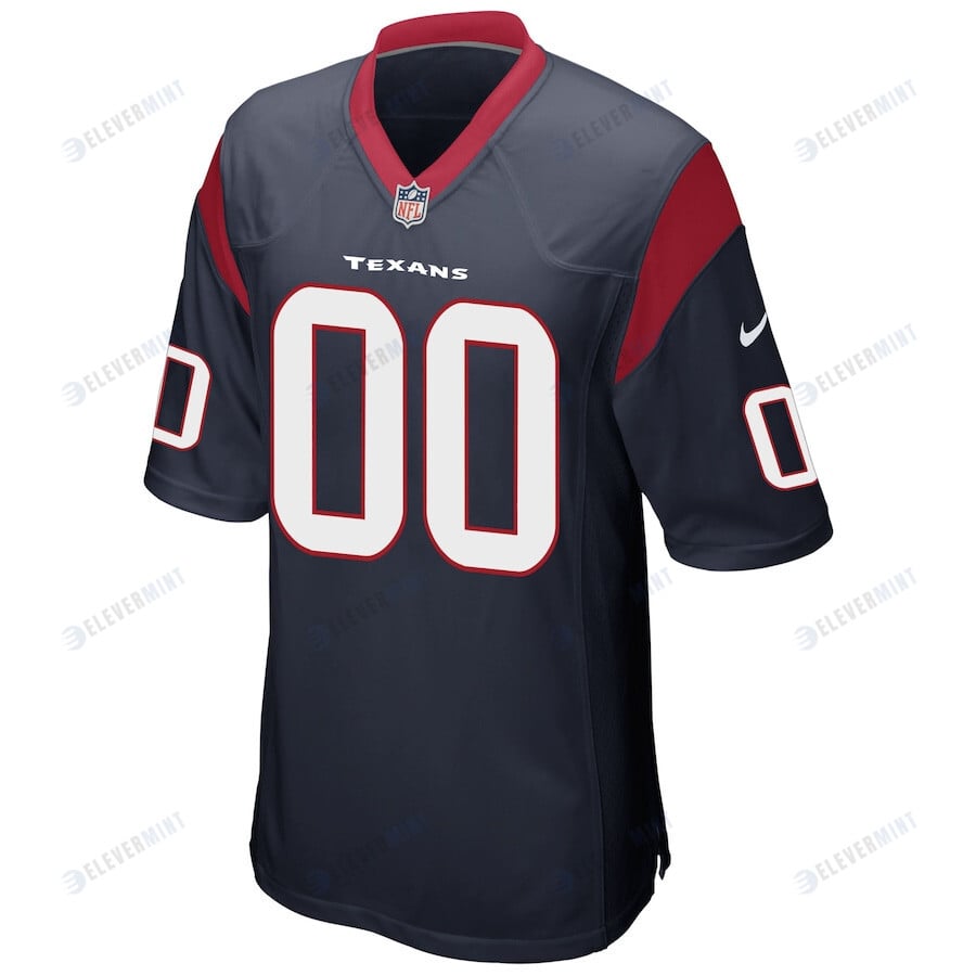 Houston Texans Custom Game Men Jersey - Navy