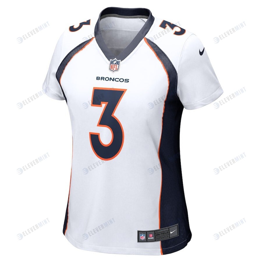 Russell Wilson 3 Denver Broncos Women's Game Jersey - White