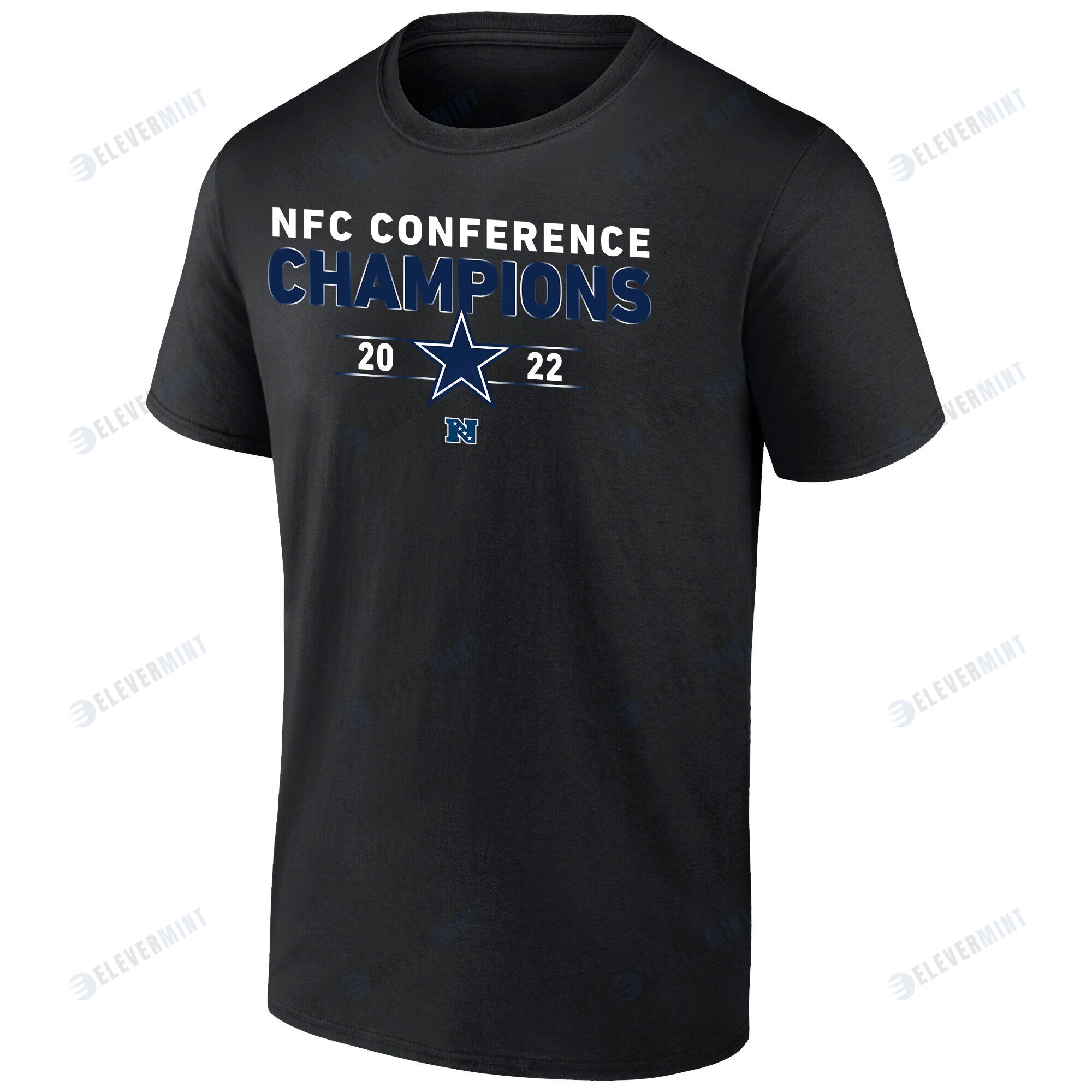 Dallas Cowboys 2022 NFC Conference Champions Kick T-Shirt - Black