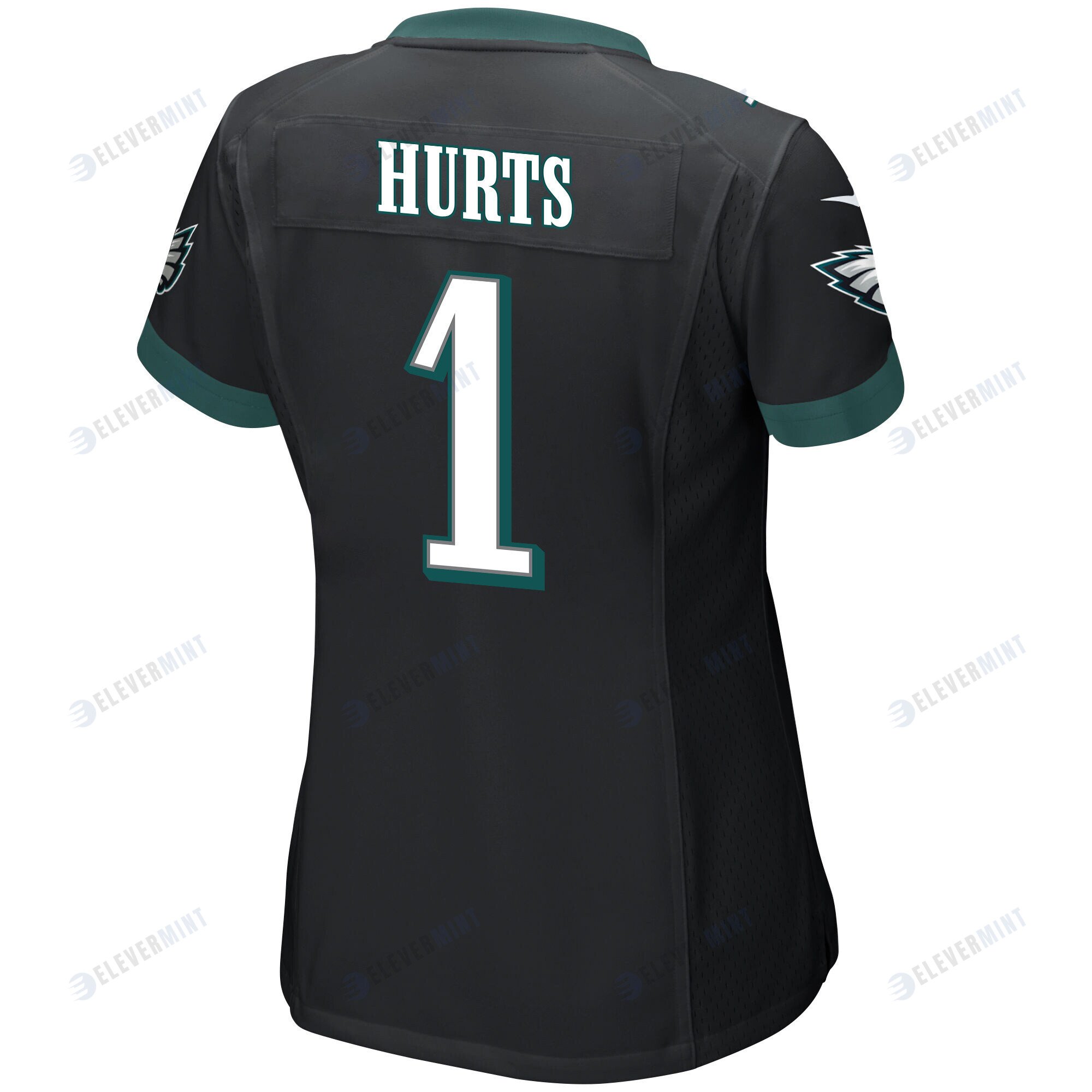 Jalen Hurts 1 Philadelphia Eagles Super Bowl LVII Champions 2 Stars Women Game Jersey - Black