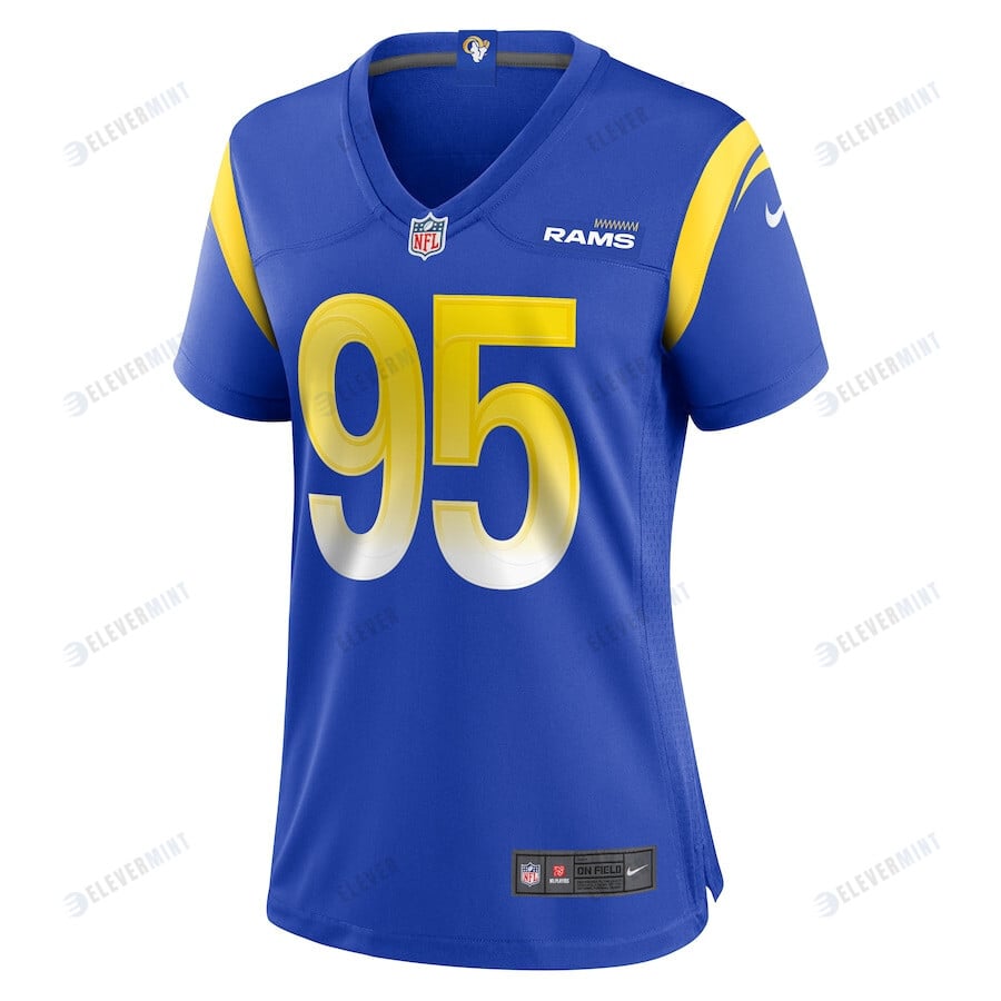 Bobby Brown III 95 Los Angeles Rams Game Women Jersey - Royal