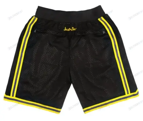 Los Angeles Lakers NBA Retro Shorts - Black/Yellow