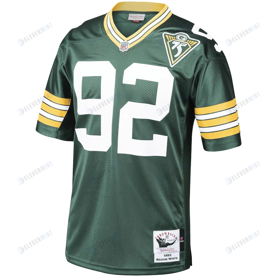 Reggie White 92 Green Bay Packers Mitchell & Ness 1993 Throwback Retired Player Jersey - Green