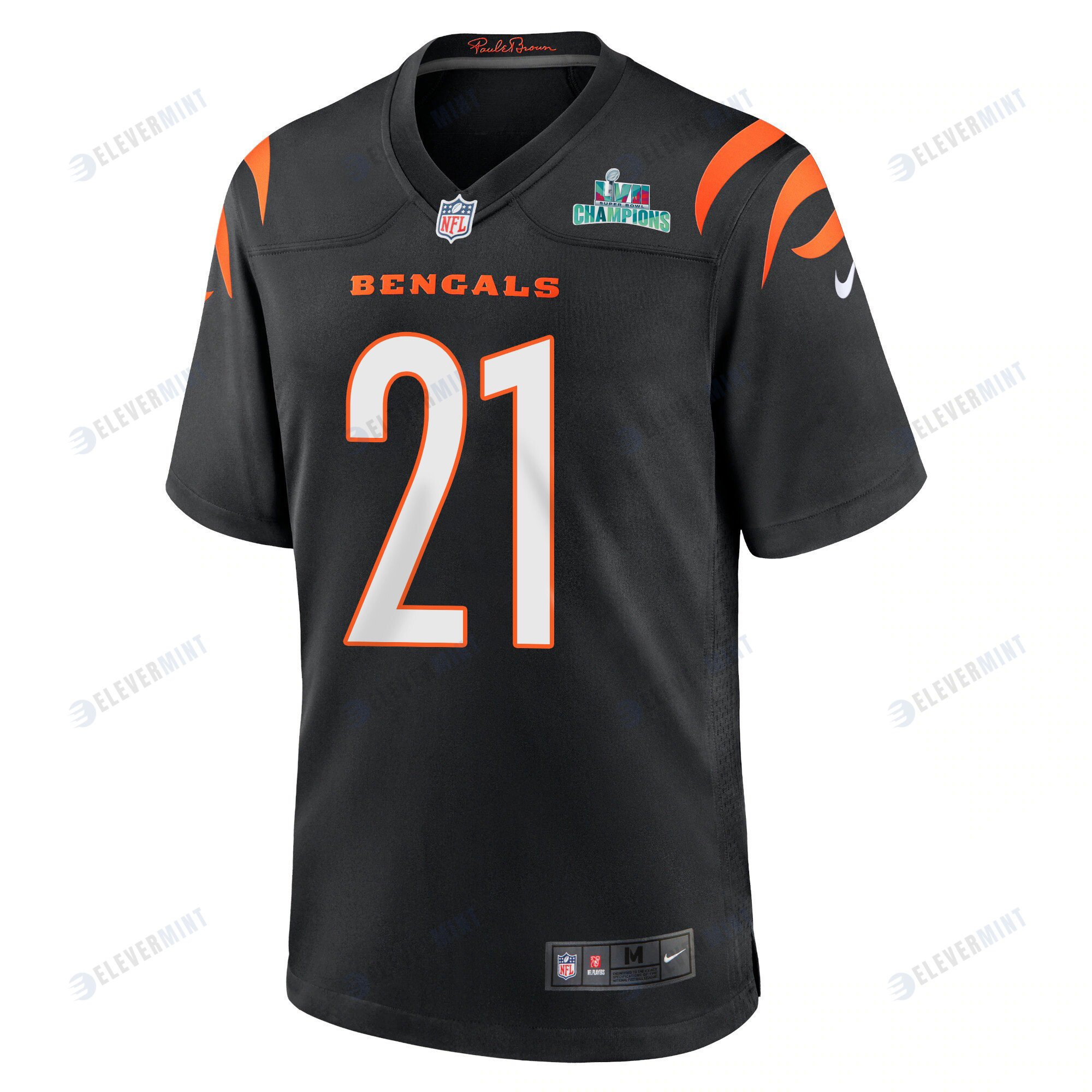 Mike Hilton 21 Cincinnati Bengals Super Bowl LVII Champions Men Game Jersey - Black