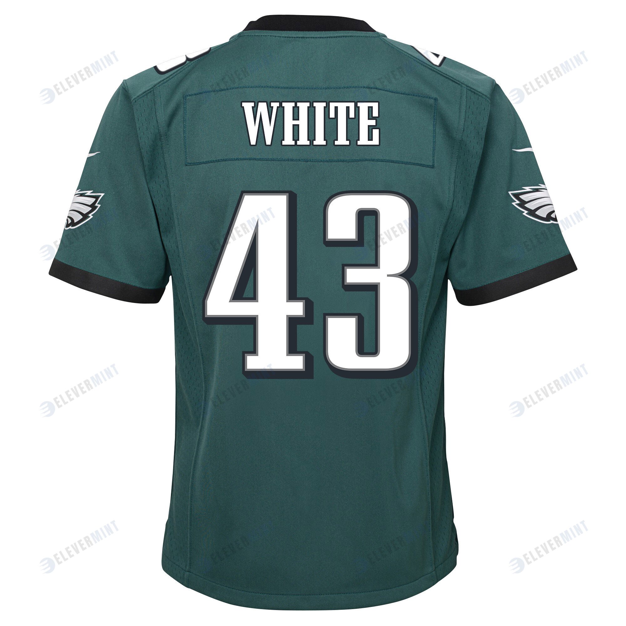 Kyzir White 43 Philadelphia Eagles Super Bowl LVII Champions 2 Stars 2 Stars Youth Game Jersey - Black