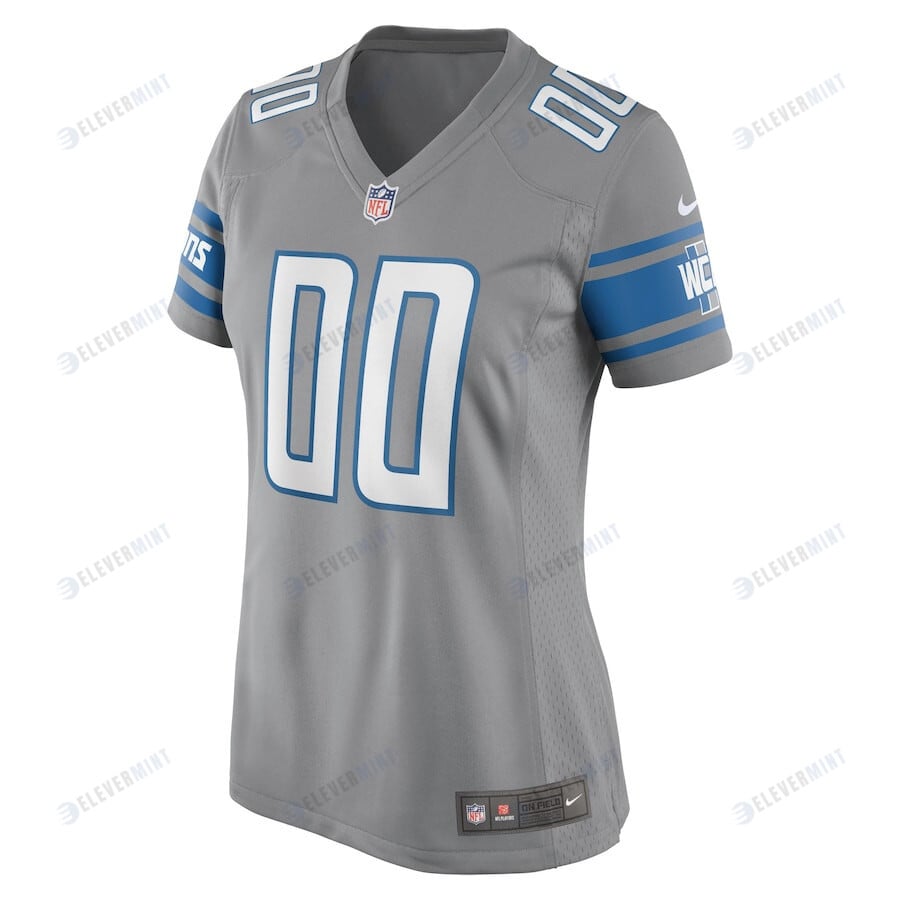 Detroit Lions Women Custom Alternate Game Jersey - Gray
