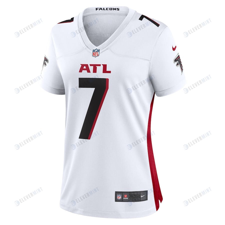 Bijan Robinson 7 Atlanta Falcons Women Away Game Jersey - White