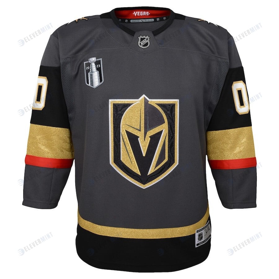 Custom 00 Vegas Golden Knights Youth 2023 Stanley Cup Final Alternate Jersey - Black