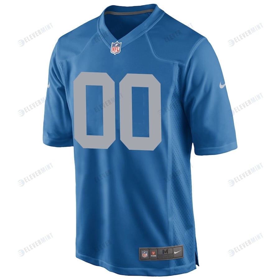 Detroit Lions Custom Throwback Game Men Jersey - Blue