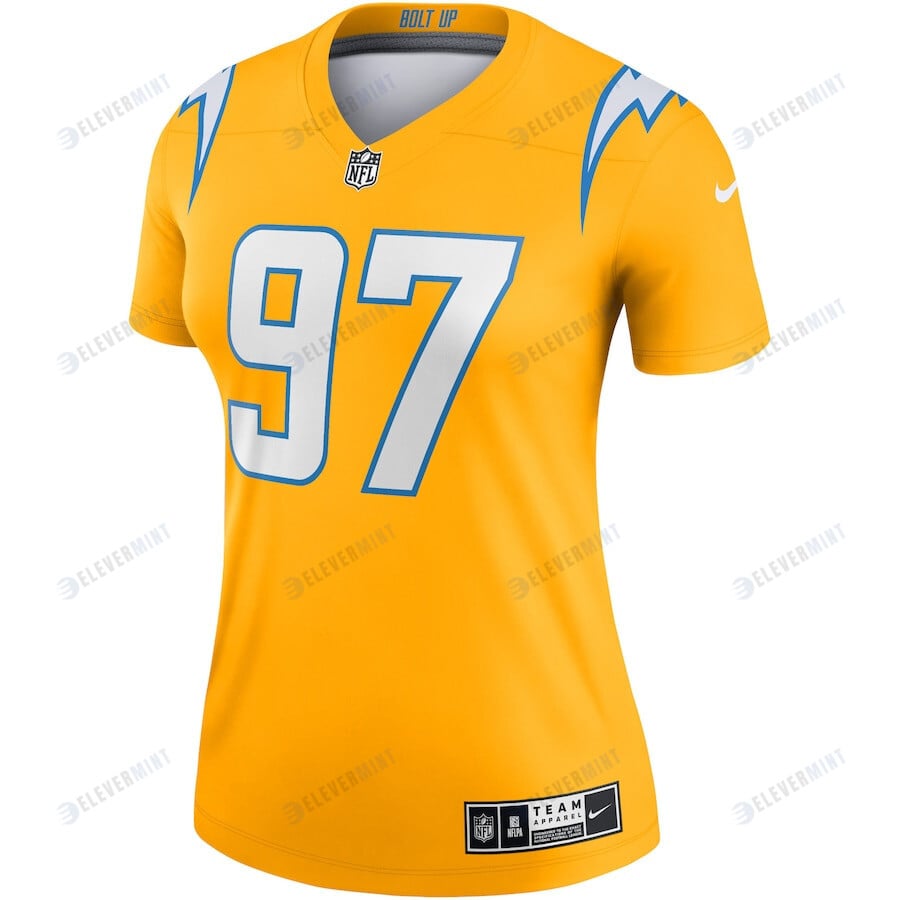 Joey Bosa 97 Los Angeles Chargers Women's Inverted Legend Jersey - Gold