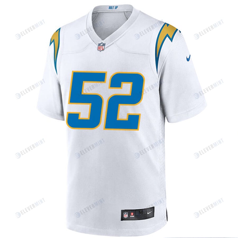 Los Angeles Chargers Khalil Mack 52 Game Jersey - White Jersey