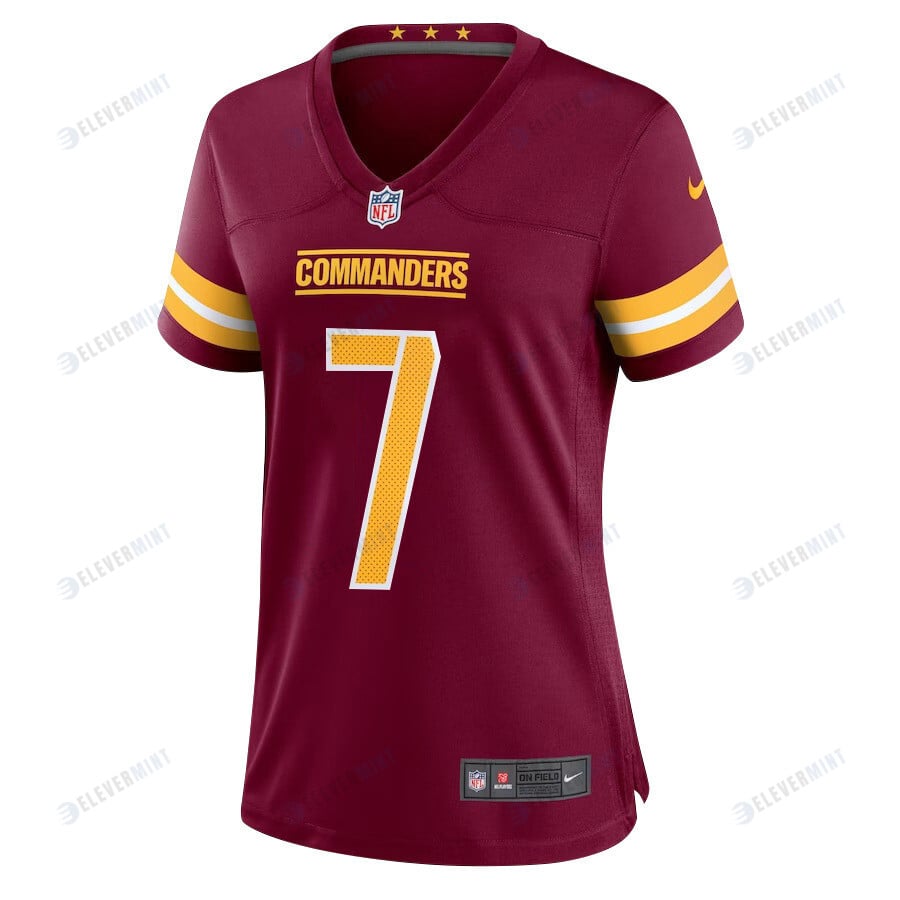 Jacoby Brissett 7 Washington Commanders Game Women Jersey - Burgundy
