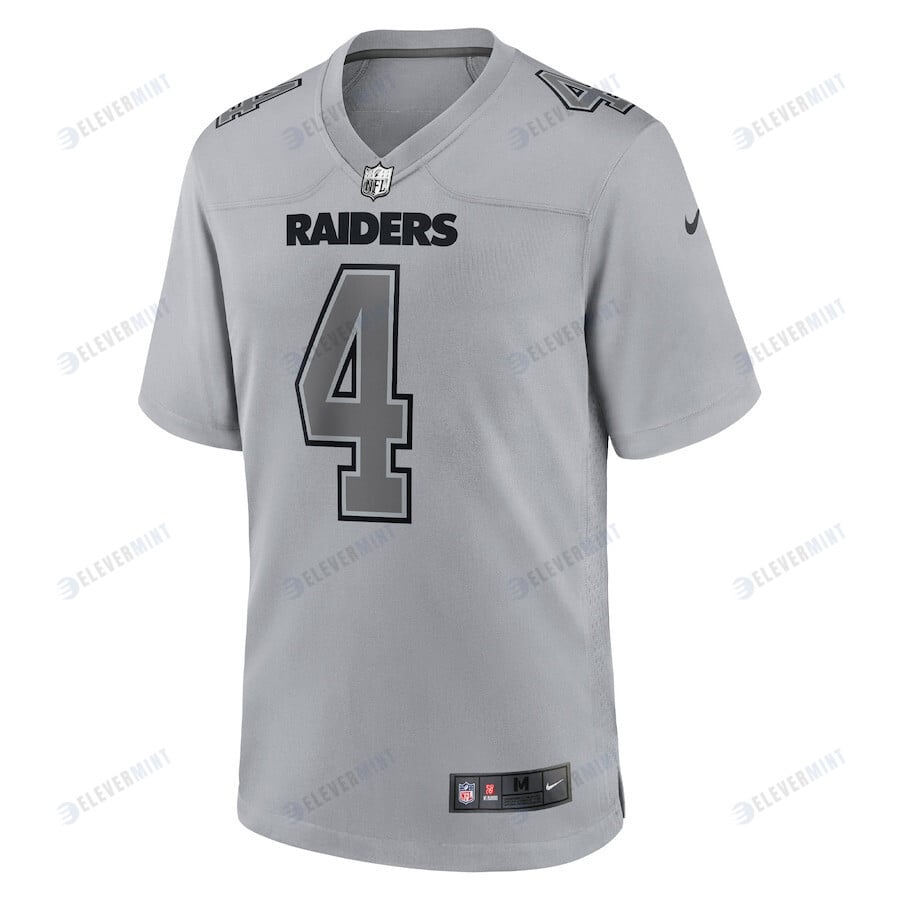 Derek Carr 4 Las Vegas Raiders Atmosphere Fashion Game Jersey - Gray