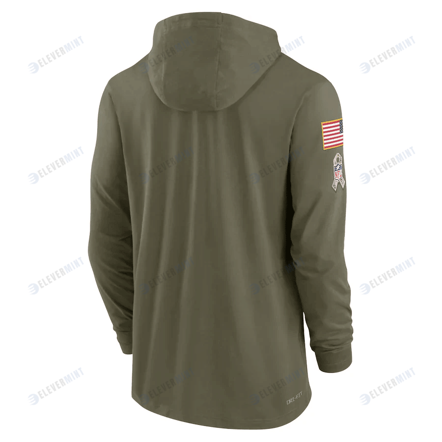 Men Green Bay Packers 2022 Salute to Service Tonal Pullover Hoodie - Olive