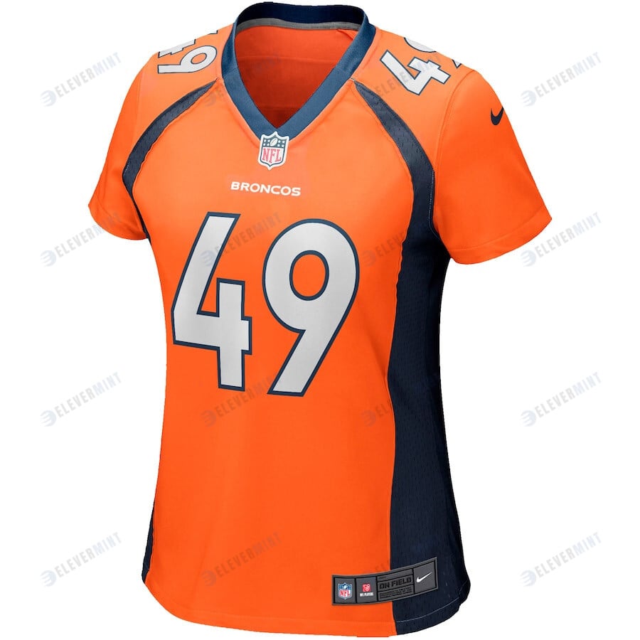 Dennis Smith 49 Denver Broncos Women's Game Jersey - Orange