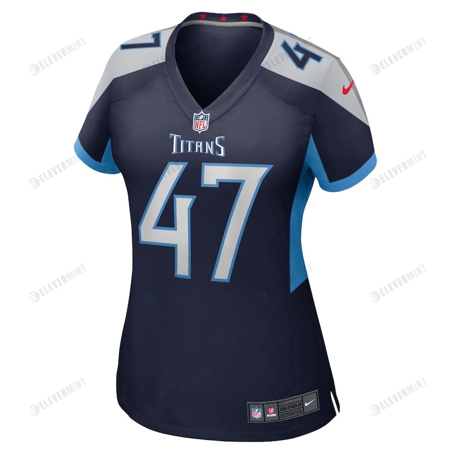 Andrew Adams 47 Tennessee Titans Women's Home Game Player Jersey - Navy
