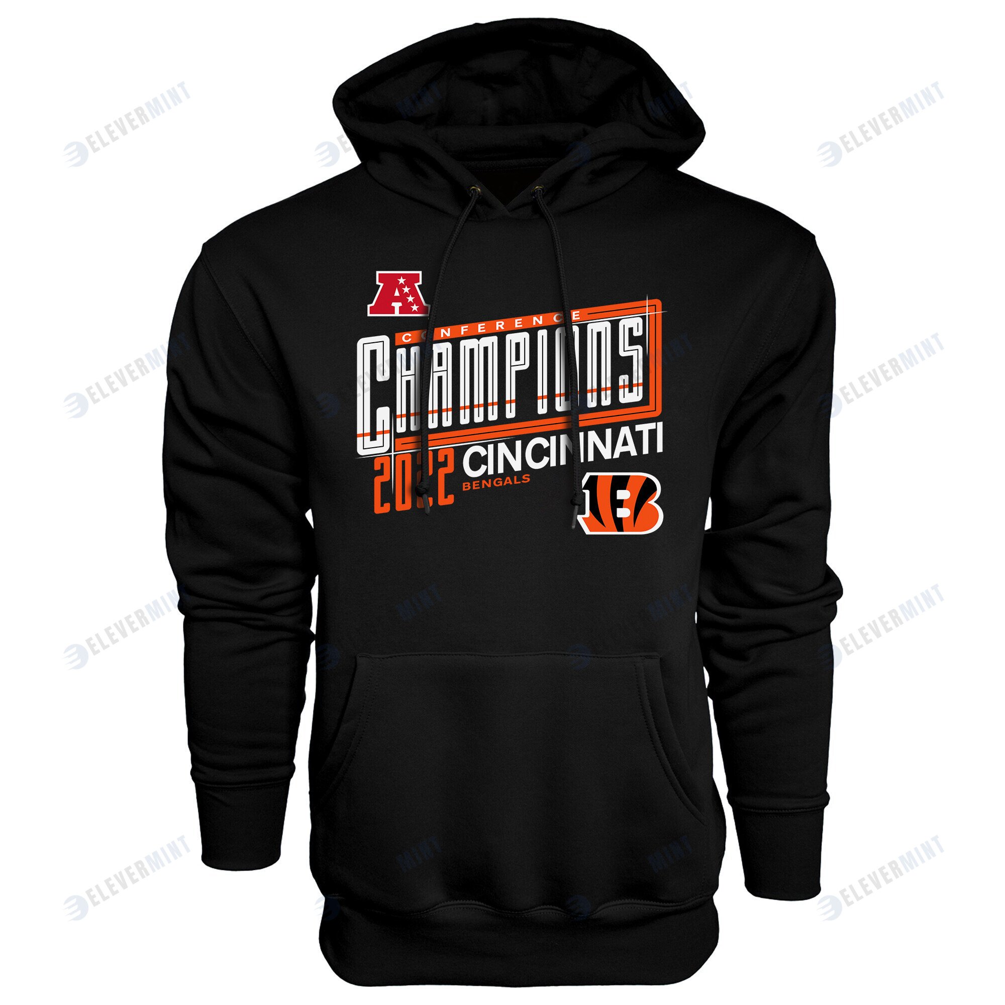 Cincinnati Bengals 2022 AFC Conference Champions Kick Hoodie - Black