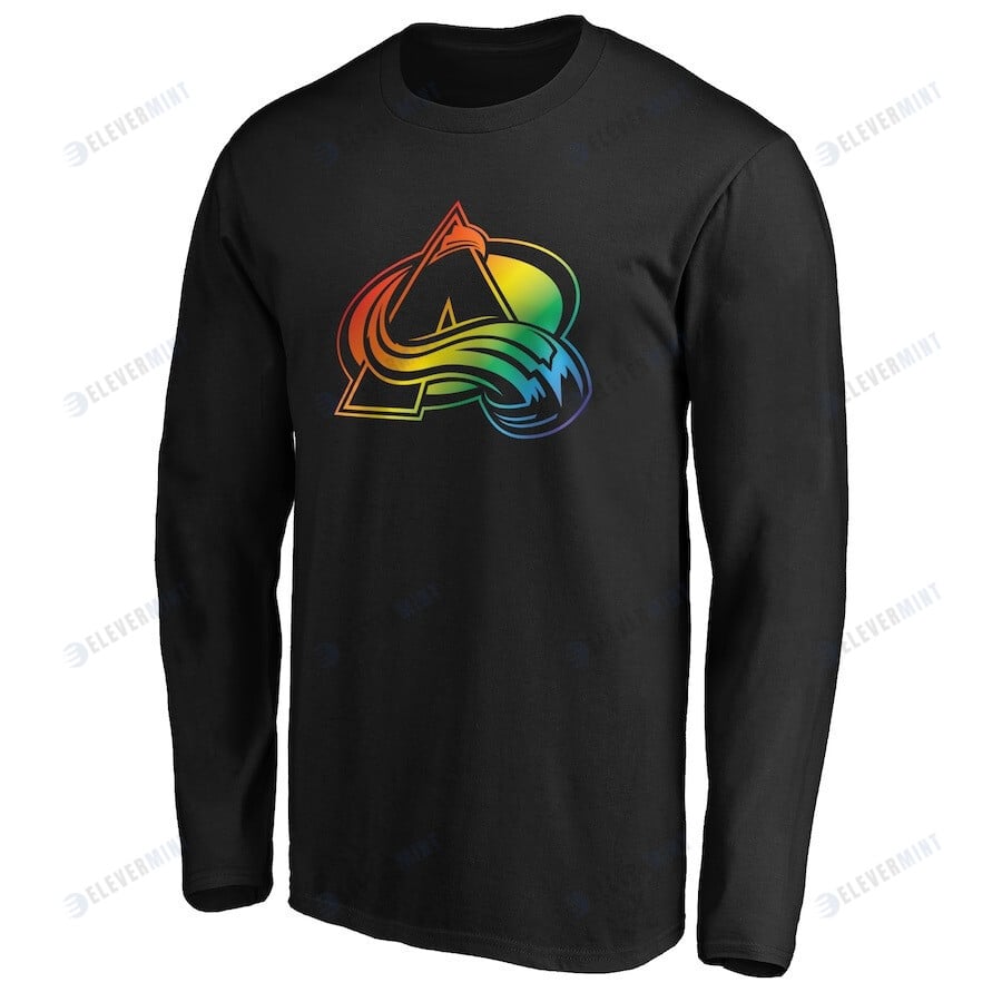 Colorado Avalanche Team Pride Logo Long Sleeve T-Shirt - Black