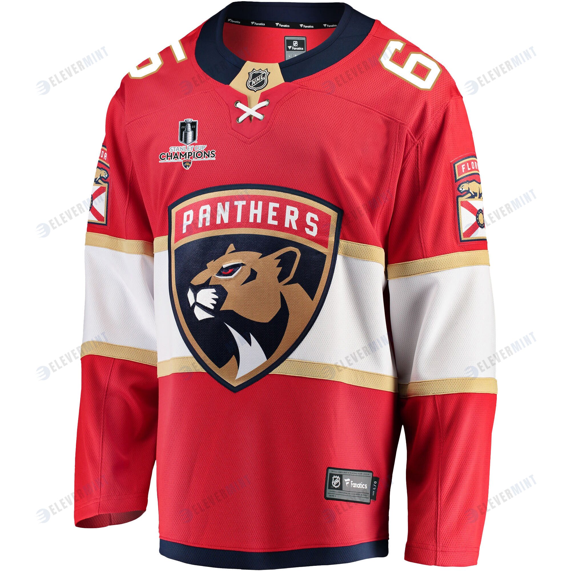 Florida Panthers Markus Nutivaara 65 Home 2023 Stanley Cup Champions Breakaway Men Jersey - Red