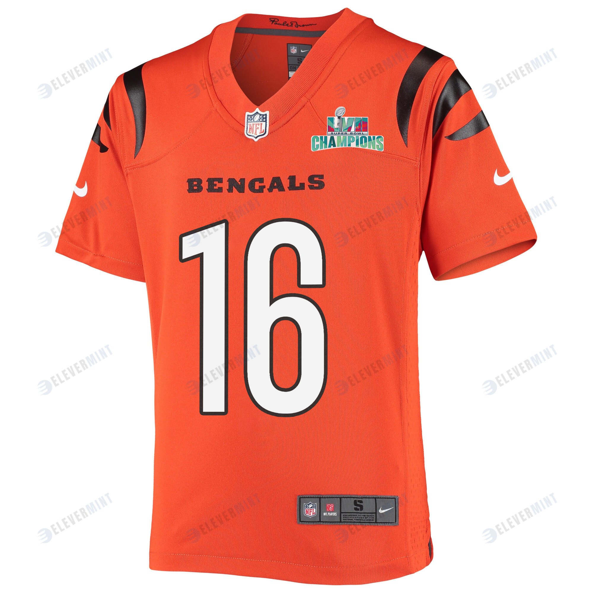 Trenton Irwin 16 Cincinnati Bengals Super Bowl LVII Champions Youth Alternate Game Jersey - Orange