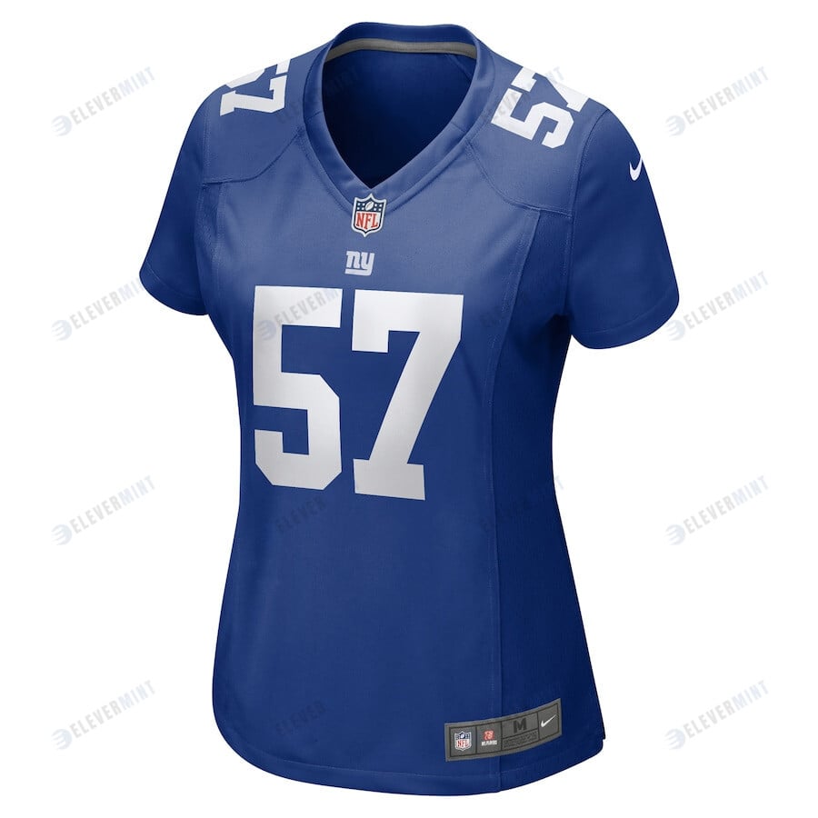 Jarrad Davis 57 New York Giants Women Team Game Jersey - Royal