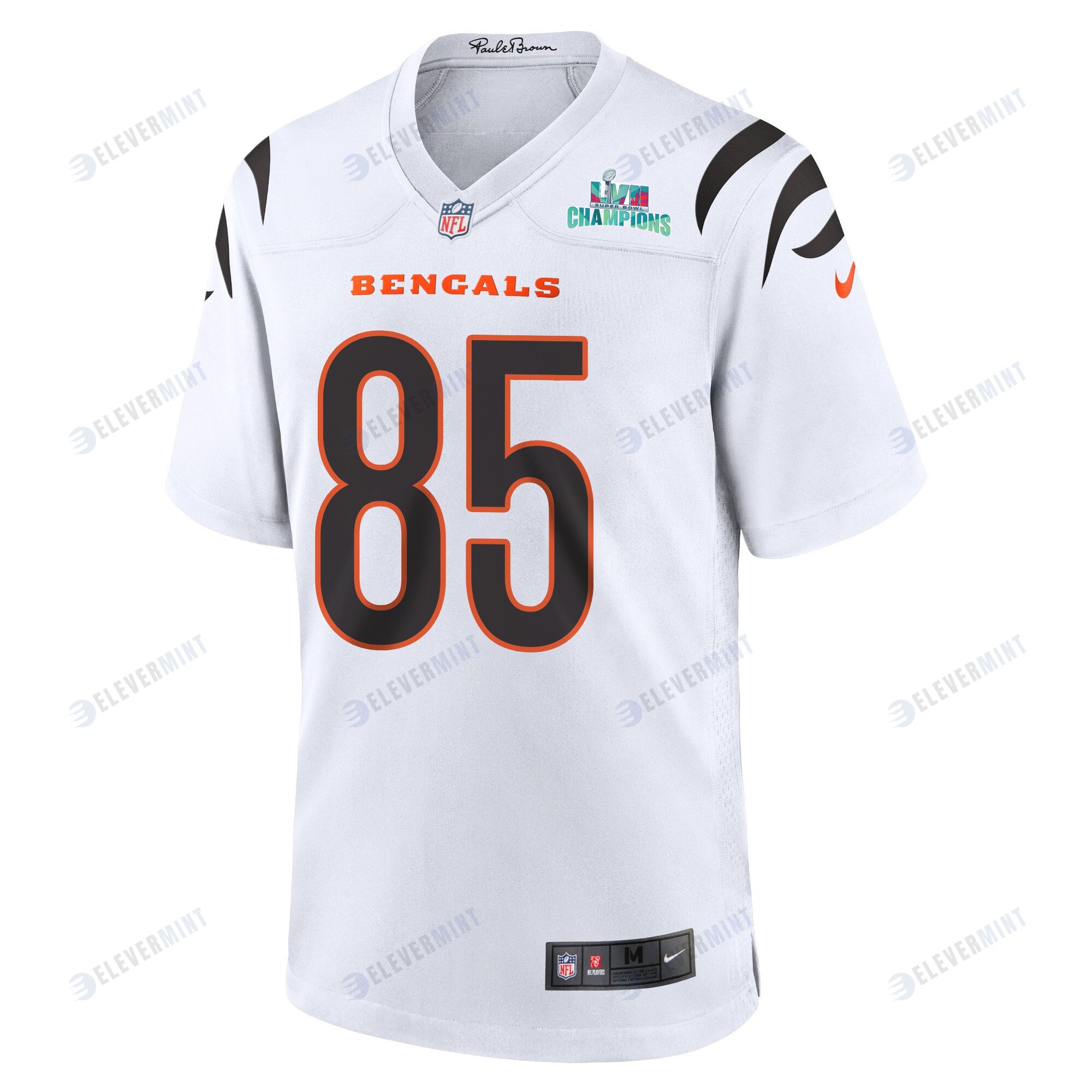 Tee Higgins 85 Cincinnati Bengals Super Bowl LVII Champions Men Game Jersey - White