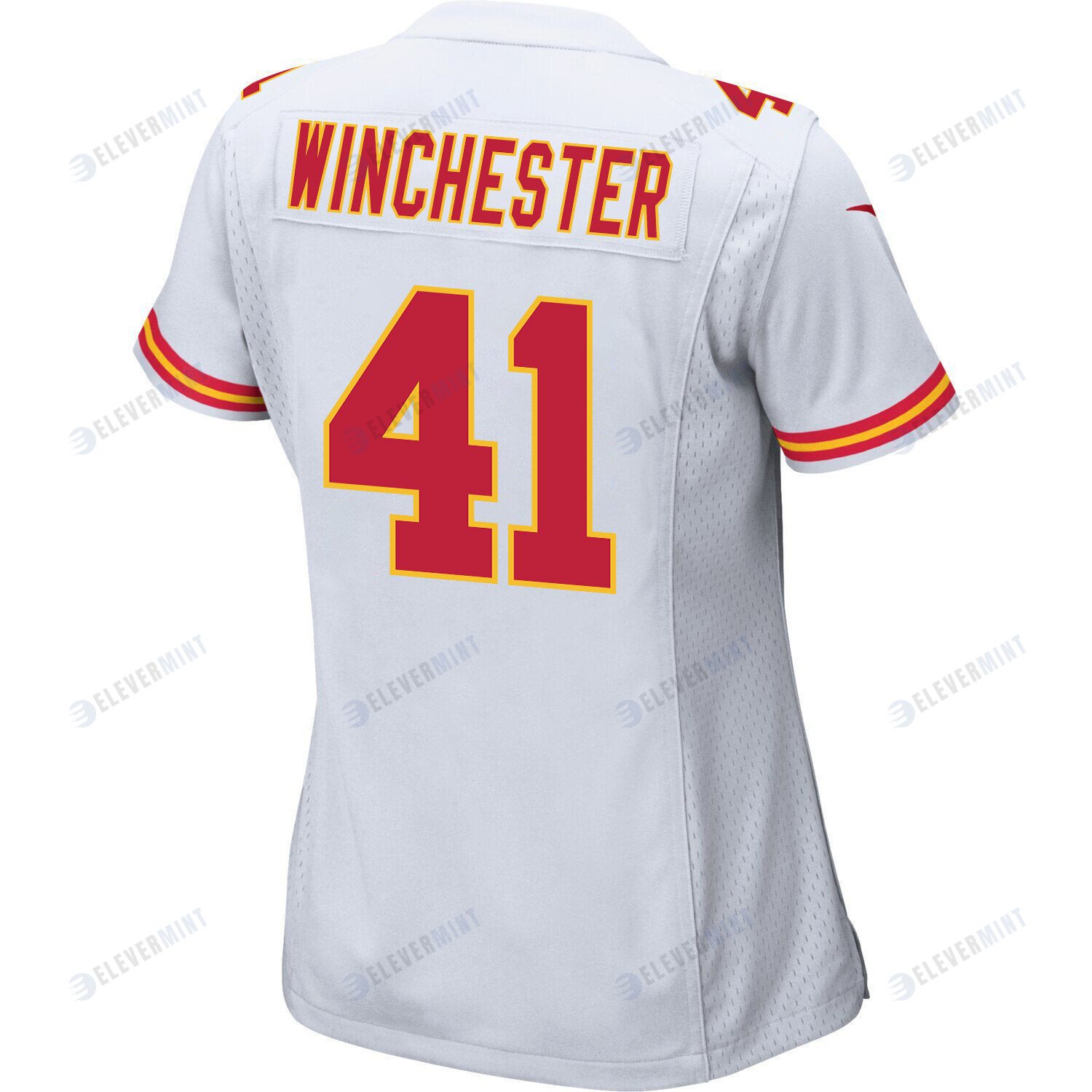 James Winchester 41 Kansas City Chiefs Super Bowl LVII Champions 3 Stars Women Game Jersey - White