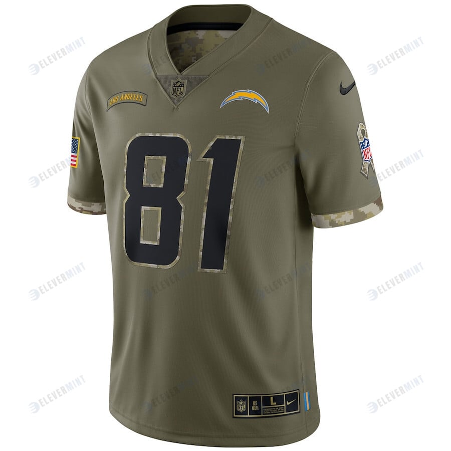 Mike Williams Los Angeles Chargers 2022 Salute To Service Limited Jersey - Olive