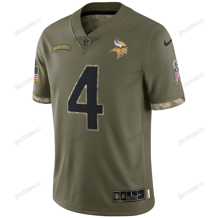 Dalvin Cook Minnesota Vikings 2022 Salute To Service Limited Jersey - Olive
