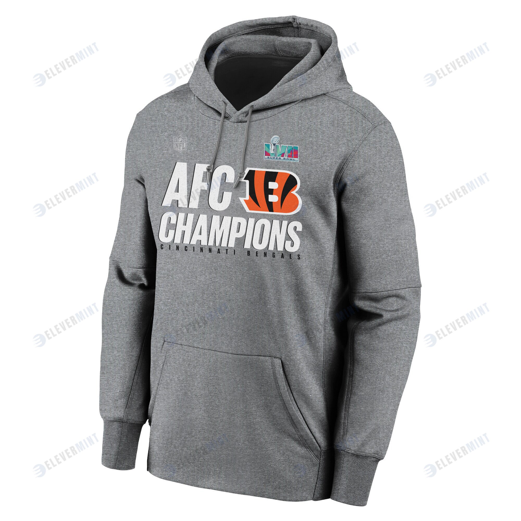 Cincinnati Bengals AFC Conference Champions Light Grey Pullover Hoodie