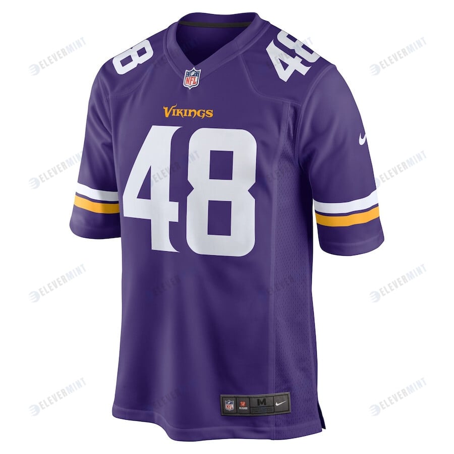 Chris Garrett 48 Minnesota Vikings Home Game Player Jersey - Purple