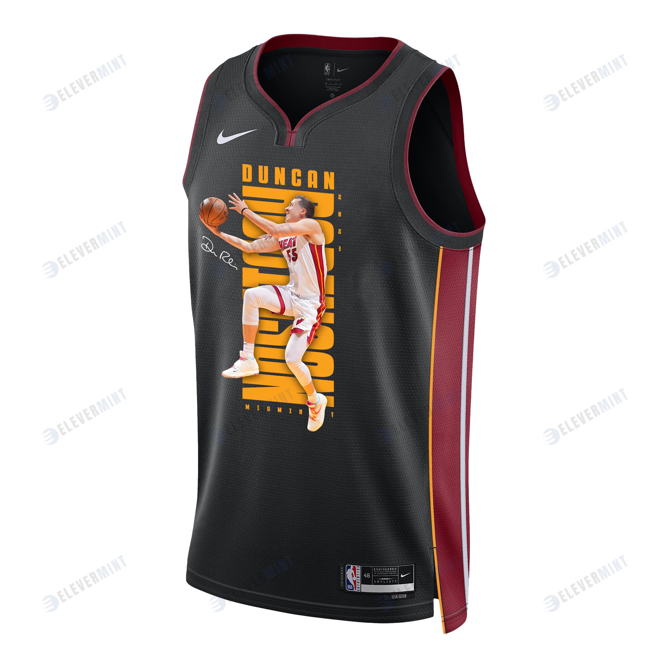 Duncan Robinso 55 Miami Heat Shooting Flair 2023 NBA Champions Swingman Jersey - Black