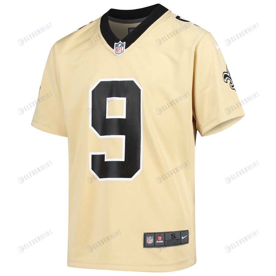 Drew Brees New Orleans Saints Youth Inverted Game Jersey - Gold
