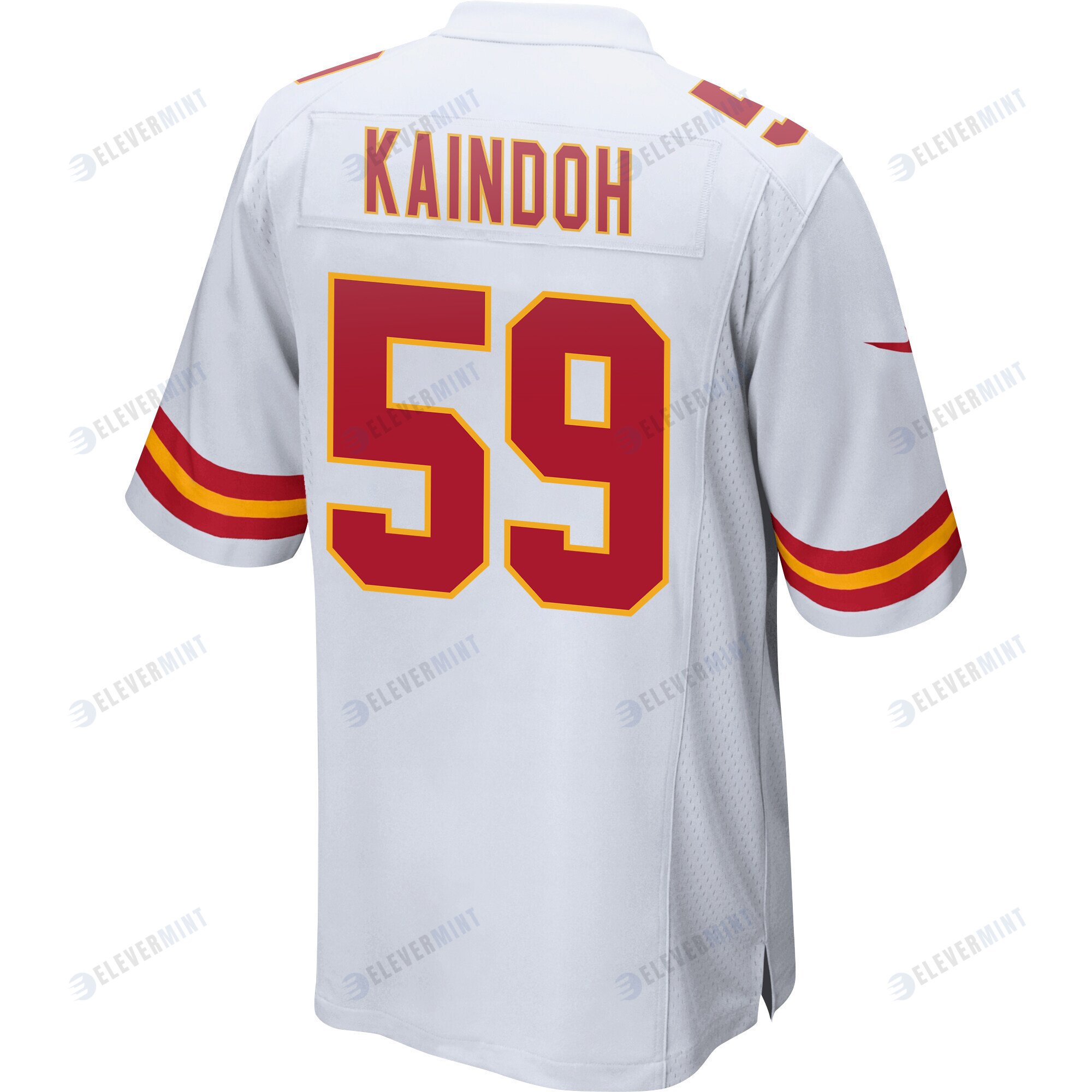 Joshua Kaindoh 59 Kansas City Chiefs Super Bowl LVII Champions 3 Stars Men Game Jersey - White