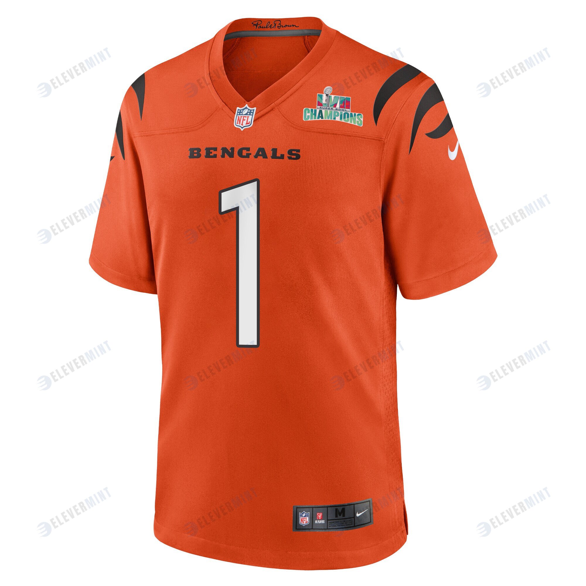 Ja'Marr Chase 1 Cincinnati Bengals Super Bowl LVII Champions Men Alternate Game Jersey - Orange