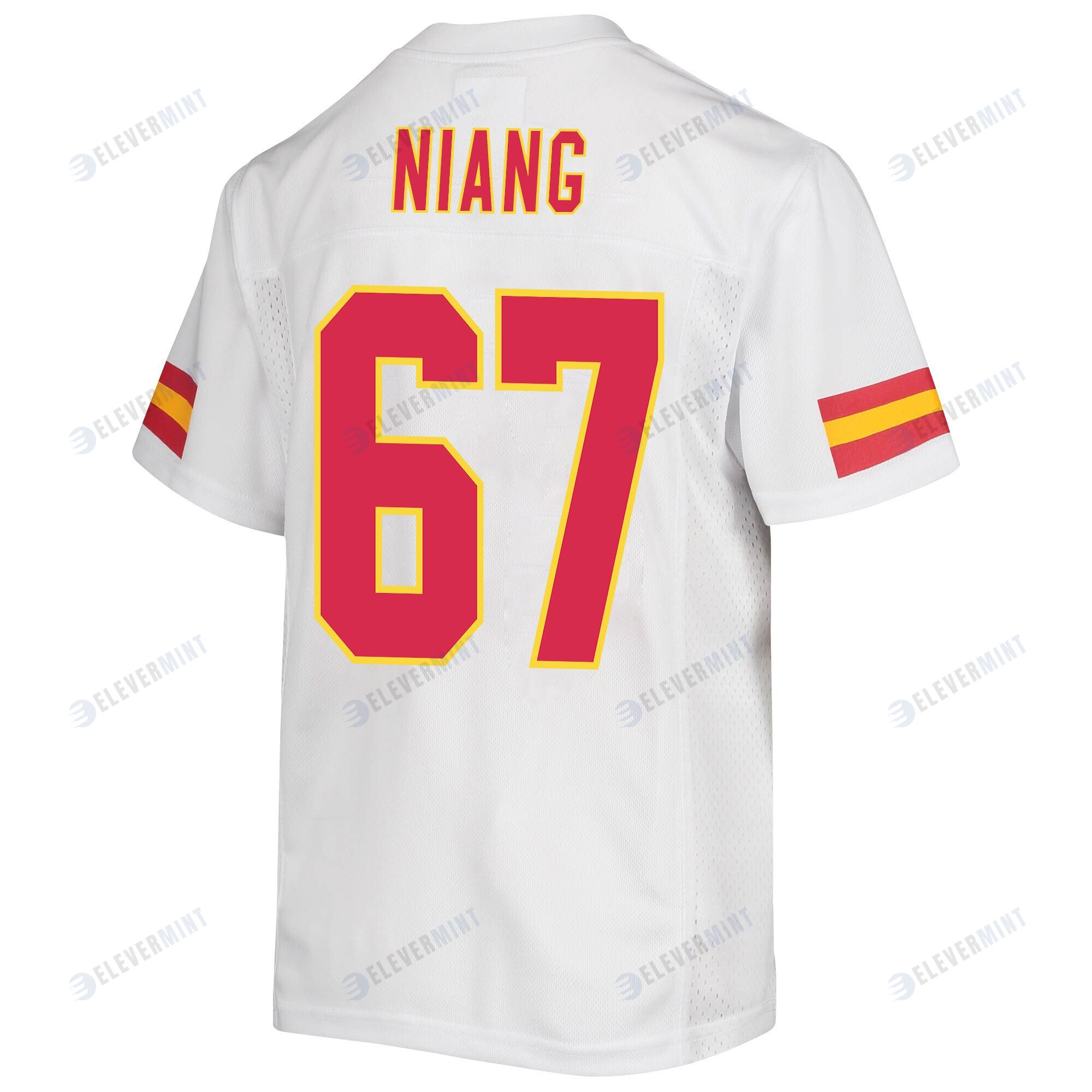 Lucas Niang 67 Kansas City Chiefs Super Bowl LVII Champions Youth Game Jersey - White