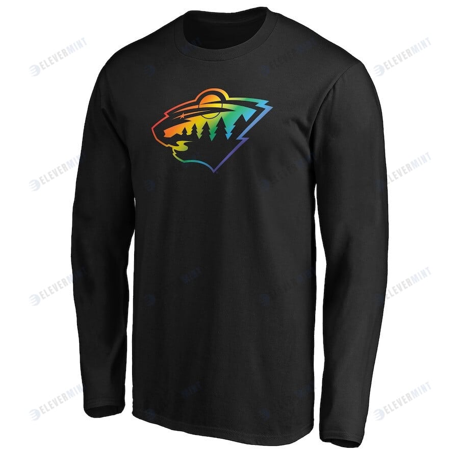 Minnesota Wild Team Pride Logo Long Sleeve T-Shirt - Black