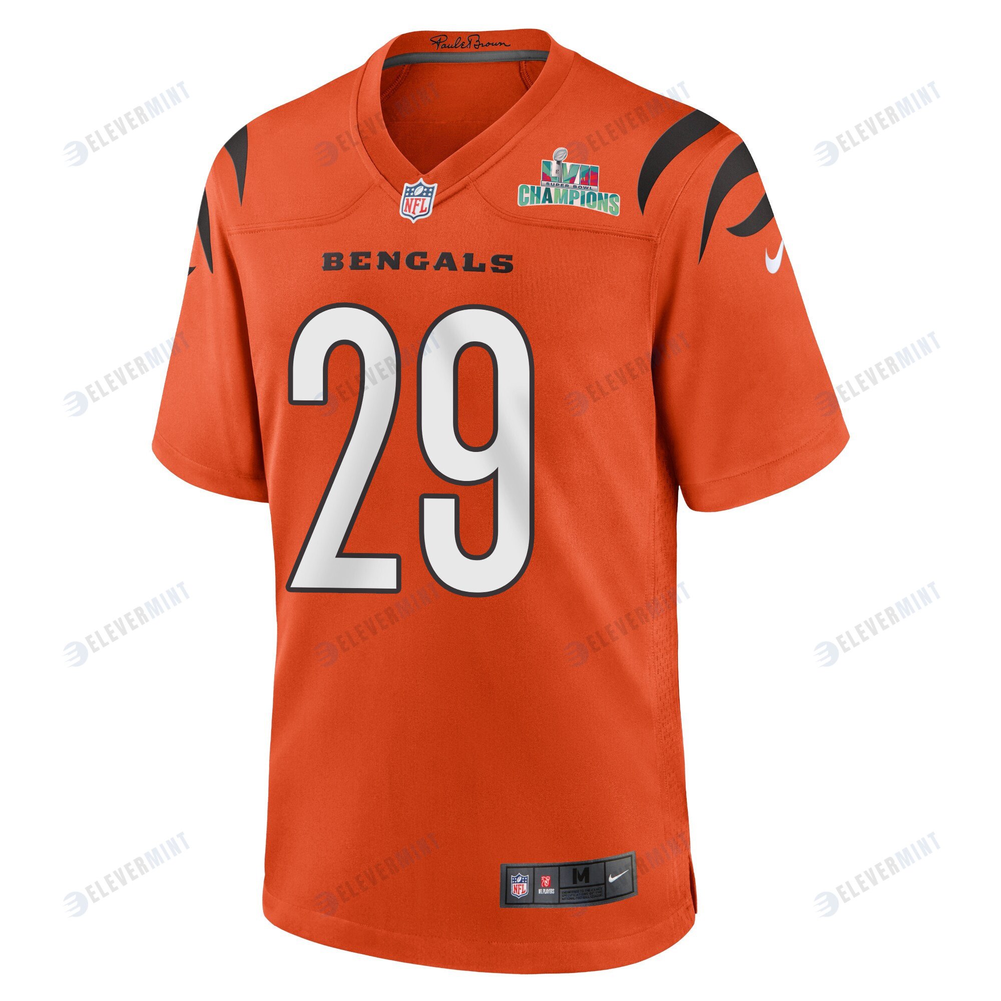 Cam Taylor-Britt 29 Cincinnati Bengals Super Bowl LVII Champions Men Alternate Game Jersey - Orange