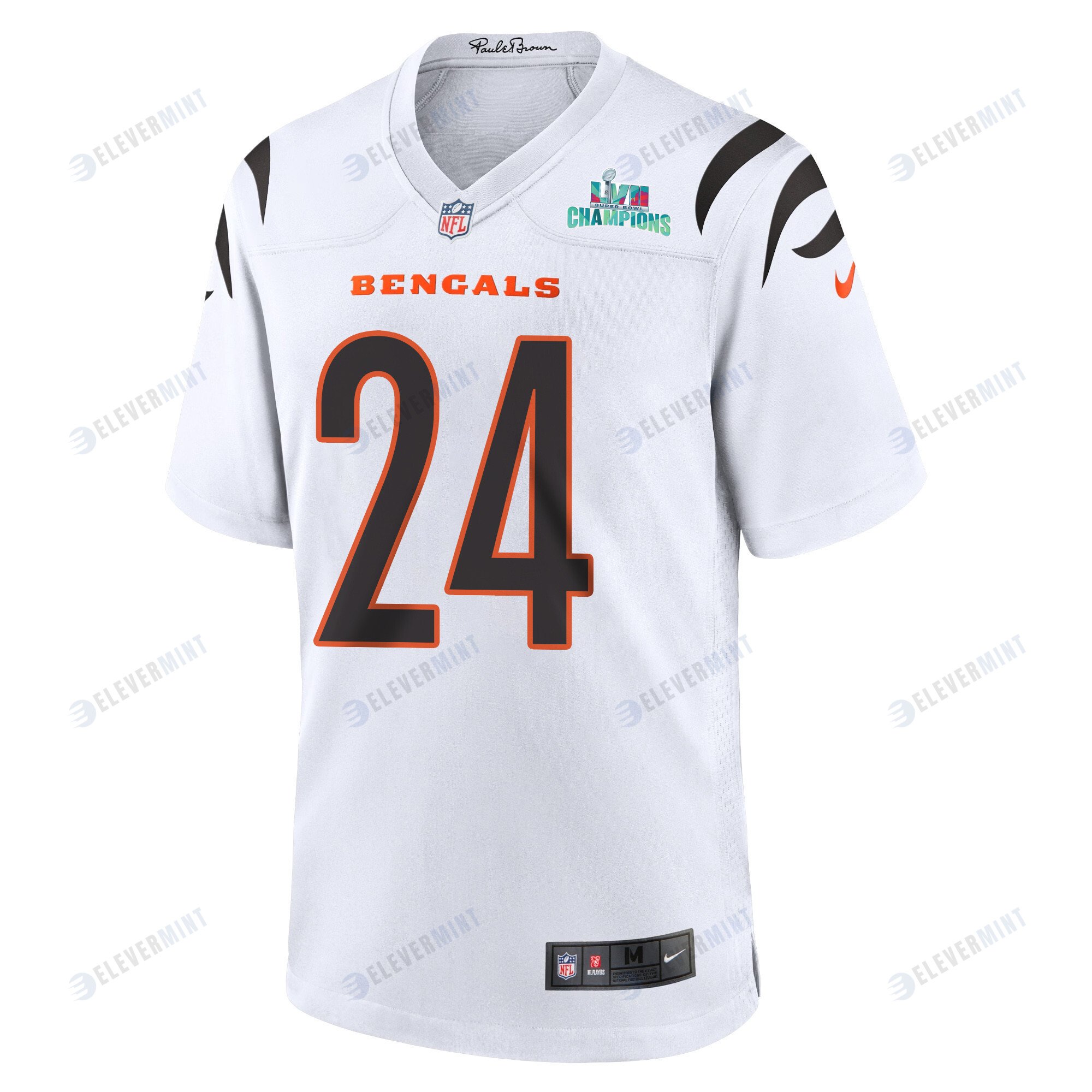 Vonn Bell 24 Cincinnati Bengals Super Bowl LVII Champions Men Game Jersey - White
