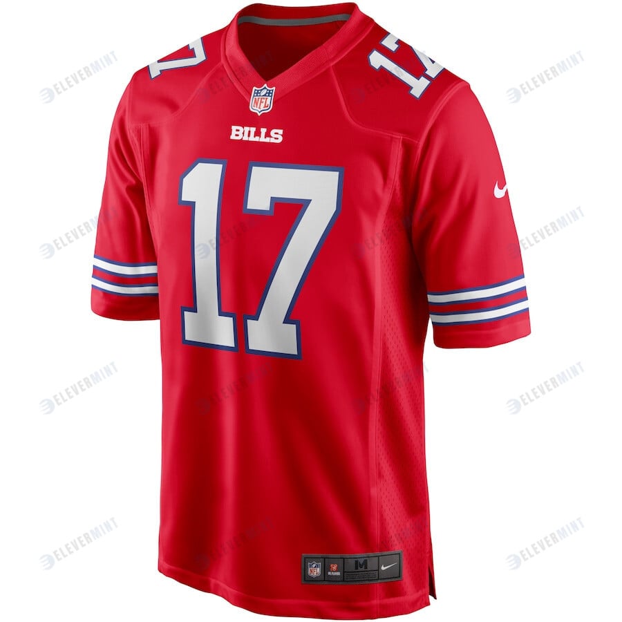Josh Allen 17 Buffalo Bills Alternate Game Player Jersey - Red