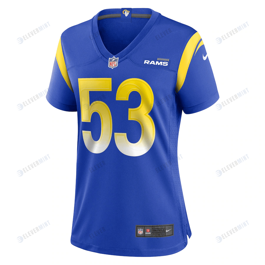 Ernest Jones Los Angeles Rams Women's Team Game Player Jersey - Royal